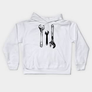 Hand tools - Crescent wrenches Kids Hoodie